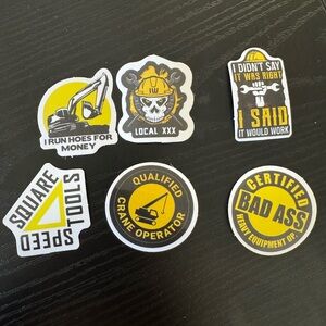 Yellow and Black Sticker construction  Set